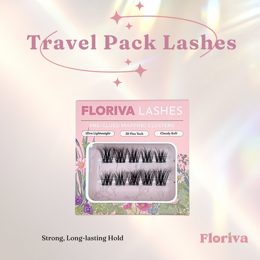 Luxury Pre-glued Individual Cluster Lashes, Travel Pack Lashes, Natural Looking Eyelashes Makeup self adhesive