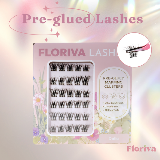 Pre-glued Lashes - Dalia - Eyelash Extension Daily Gentle Makeup, Underlash Style Cosmetic