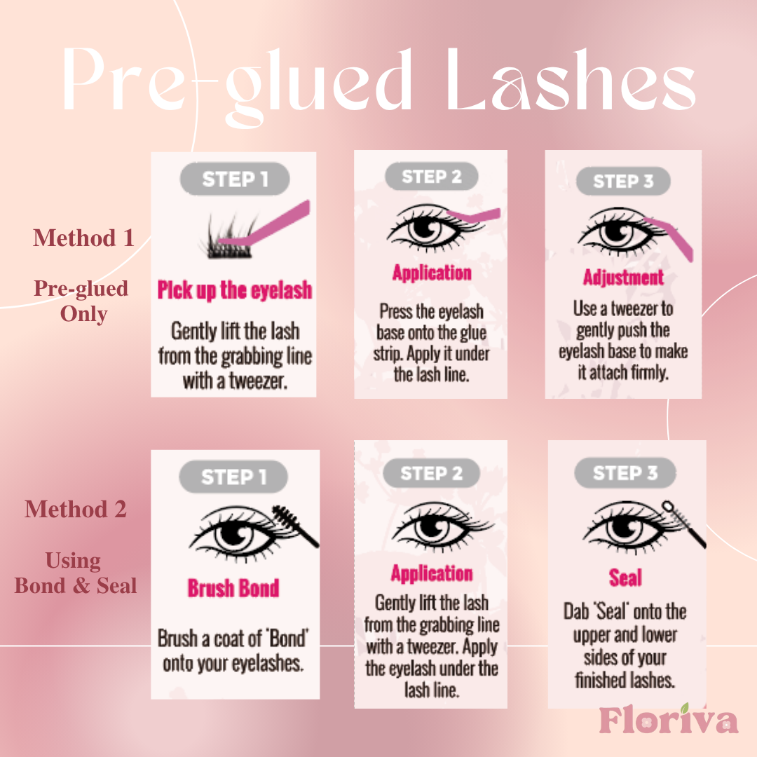 Pre-glued Lashes - Dalia - Eyelash Extension Daily Gentle Makeup, Underlash Style Cosmetic