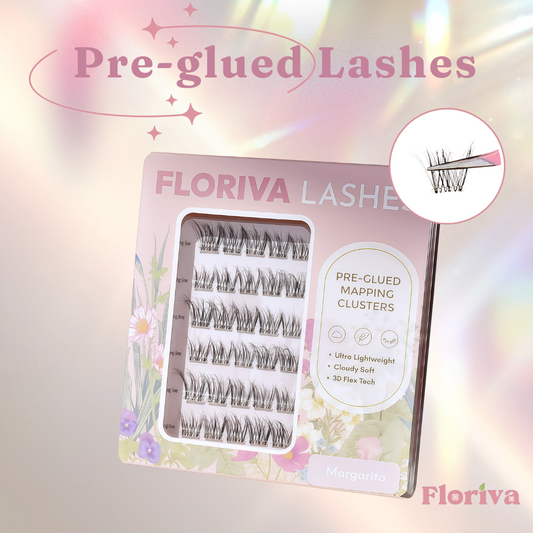 Pre-glued Lashes - Margarita- Eyelash Extension Daily Gentle Makeup, Underlash Style Cosmetic